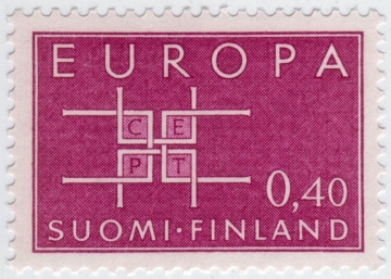 Финляндия 1963 Крестообразное переплетение Европа СЕПТ 576 MNH