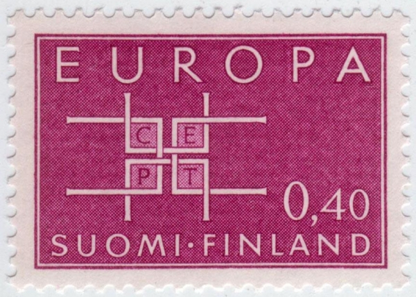Финляндия 1963 Крестообразное переплетение Европа СЕПТ 576 MNH