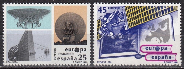 Испания 1991 Космос Европа СЕПТ 2990-2991 MNH
