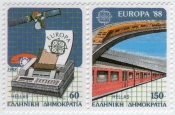 Греция 1988 Транспорт и связь Европа СЕПТ 1685А-1686А MNH