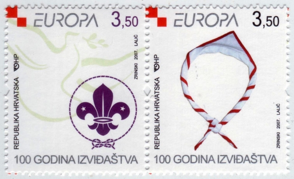 Хорватия 2007 100 лет скаутского движения Европа СЕПТ 805-806 MNH