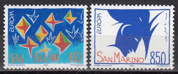 Сан-Марино 1993 Современное искусство Европа СЕПТ 1523-1524 MNH