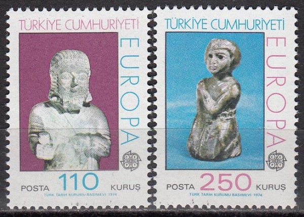 Турция 1974 Скульптура Европа СЕПТ 2320-2321 MNH