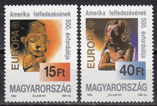 Венгрия 1992 500 лет открытия Америки Европа СЕПТ 4195-4196 MNH