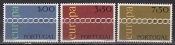 Португалия 1971 Цепочка из стилизованной буквы Европа СЕПТ 1127-1129 MNH