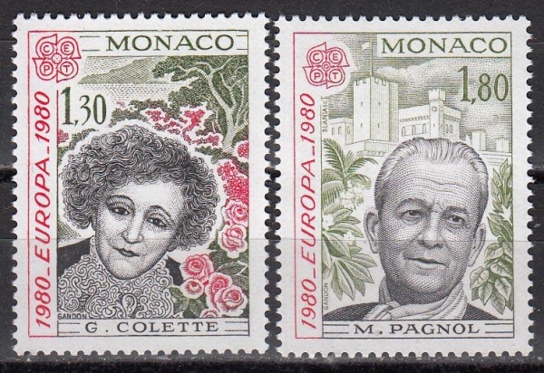 Монако 1980 Известные люди Европа СЕПТ 1421-1422 MNH