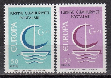 Турция 1966 Стилизованный кораблик Европа СЕПТ 2018-2019 MNH