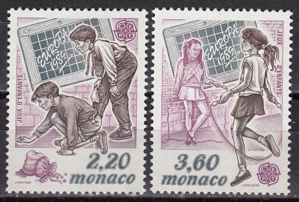 Монако 1989 Детские игры Европа СЕПТ 1919-1920 MNH