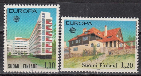Финляндия 1978 Архитектура Европа СЕПТ 825-826 MNH