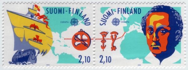 Финляндия 1992 500 лет открытия Америки Европа СЕПТ 1178-1179 MNH