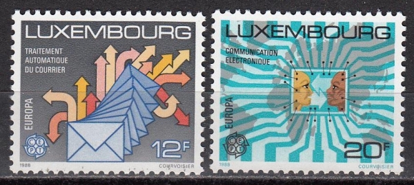 Люксембург 1988 Транспорт и связь Европа СЕПТ 1199-1200 MNH