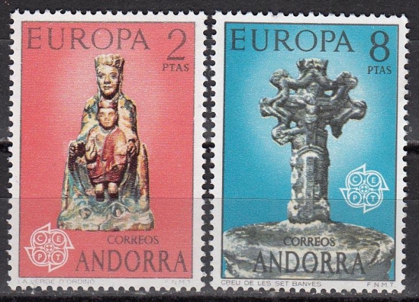 Андорра Испанская 1974 Скульптура Европа СЕПТ 88-89 MNH