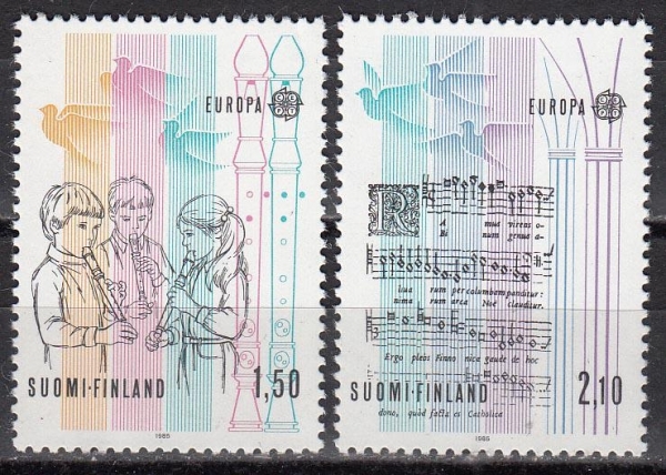 Финляндия 1985 Европейский год музыки Европа СЕПТ 968-969 MNH