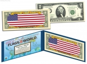 2 доллара США,Флаги мира,США