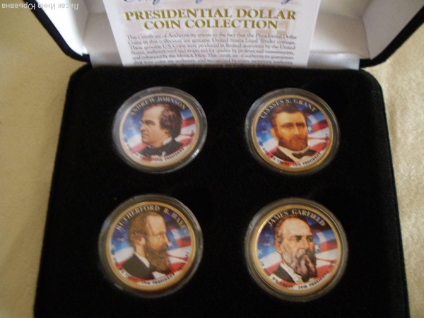 Набор из 4-х,Президенты США,2011г,цв. с 2-х сторон