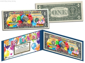 1 доллар США,С Днем Рождения! 2014г