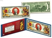 2 доллара США, Год Дракона,цветная,2015г