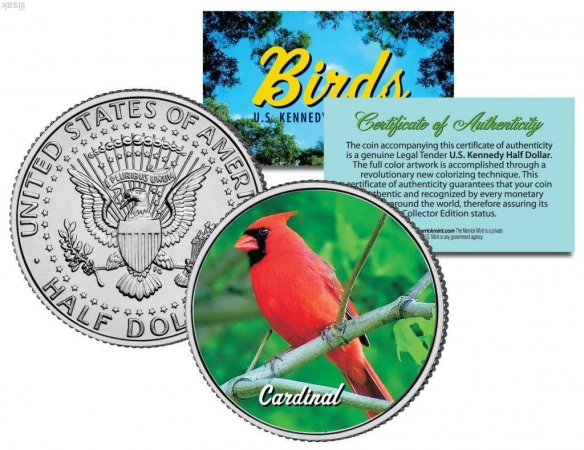 50 центов  США Птица-кардинал
