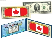 2 доллара США,Флаги мира,Канада