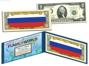 2 доллара США,Флаги мира,Россия