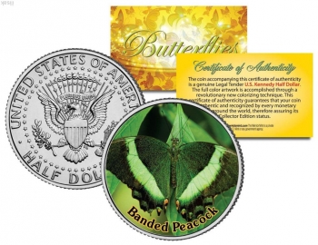 50 центов США Бабочки разные