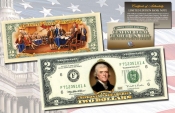Банкнота 2 доллара США Декларация цв с 2-х сторон,2014г