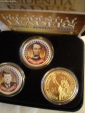 Набор из 3-х монет США,Президенты,цветные - вид 1