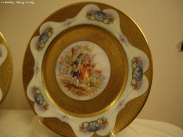 Тарелка кабинетная,Лимож,Королевский фарфор,1880-1900