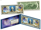 2 доллара США Знаки зодиака,Близнецы,цветная