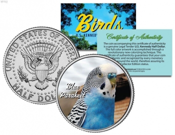 50 центов США Голубой волнистый попугай