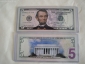 Банкнота 5 долларов США Белый дом(ночь),цветн. с 2-х сторон - вид 2