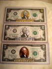 Набор из 3-х банкнот США,2 доллара