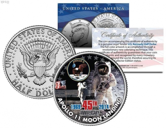 50 центов  США Посадка на Луну