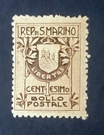 Сан Марино 1910 Герб  Sc# 78 тип 2 MLH