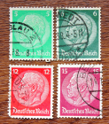 Германия 1934 Пауль фон Гинденбур Sc# 418, 419, 422, 423 Used