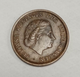 Нидерланды 1 цент 1966 КМ#180 королева Юлиана