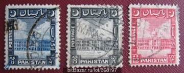 Пакистан 1950 Карачи порт Sc#51,52,54 Used