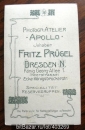 Фото 1900 Дрезден Fritz Prugel 6,5х10,5 см - вид 1