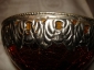 Старинная вазочка-конфетница,медовое стекло-кракле, окантовка-латунь в серебрении, Модерн - вид 8