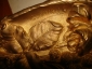 Стариный поднос-визитница БУКЕТ РОЗ,золоченая бронза,рельефный декор, подпись,19в, НаполеонIII - вид 4