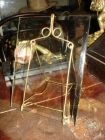 Старинная рамка(стекло с фасетом,латун.держатель)