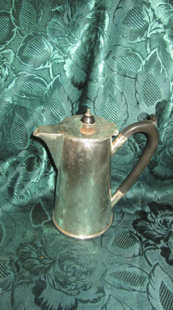 Старинный кофейник,серебрение,h-19.5см