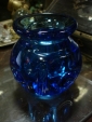 старинная вазочка, цветное стекло,модерн,Россия - вид 2