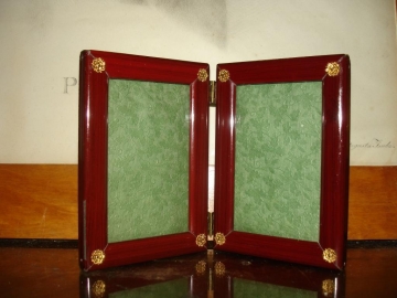 Старинная двойная походная рамка в стиле АМПИР,19в