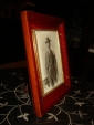 Старинная настольная рамка для фото,дерево,латунь,родное стекло с фасетом,Россия,19в. - вид 3