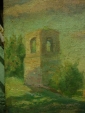 Старинный сельский пейзаж с церковью,холст,масло - вид 7