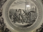 Старинная кабинетная тарелка №3,ГИЕНЬ,19в,гризайль - вид 1