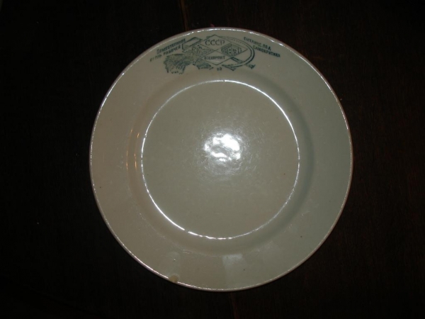 АГИТКА:тарелка ВСЕНАРПИТ,фарфор,СССР