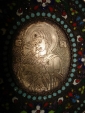 Старинная ПАНАГИЯ(образ Владимирской Богородицы),серебро 84 с эмалями,Россия,19век - вид 1