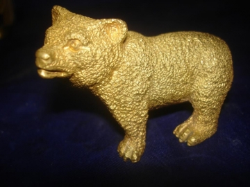 старинная бронзовая статуэтка-медведь россия